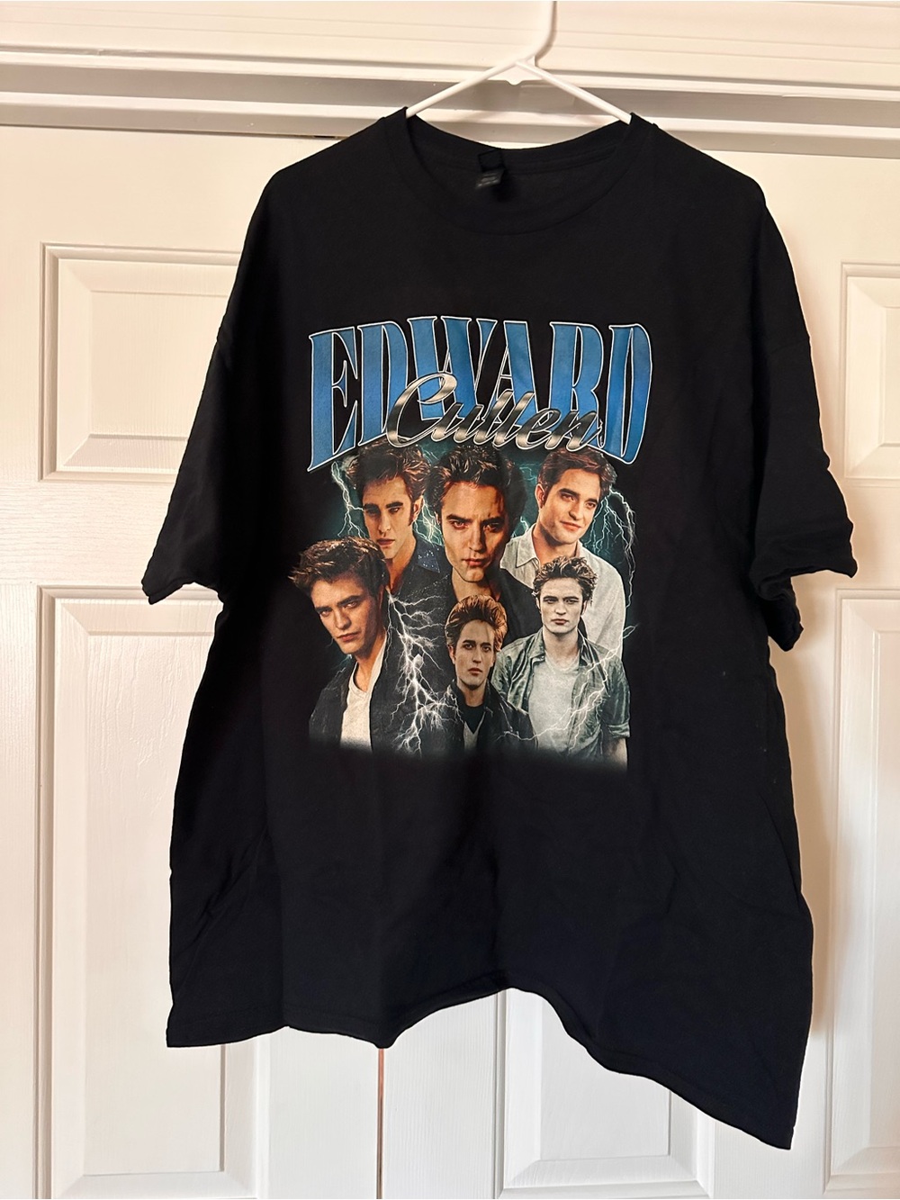 Gildan Black Edward Cullen Graphic Tee with Blue Lettering